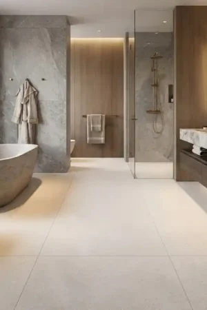 Meilleure Vente Carrelage VIDA CREMA effet béton ciré blanc cassé 120x120